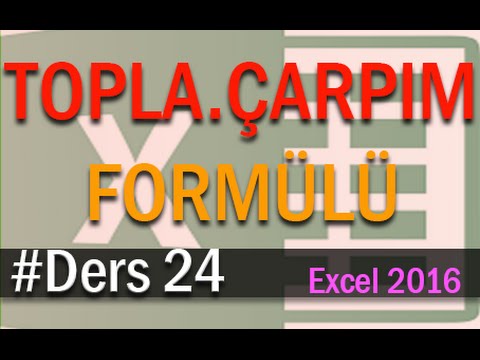 Excel Topla.Çarpım Formülü | Excel Eğitimi #24