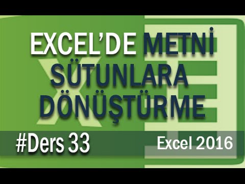Metni Sütunlara Dönüştürme İşlevi | Excel Eğitimi #33