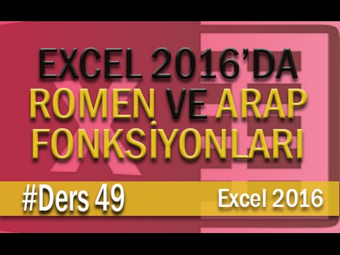 Romen ve Arap Fonksiyonları ile Rakamlar | Excel Eğitimi #49