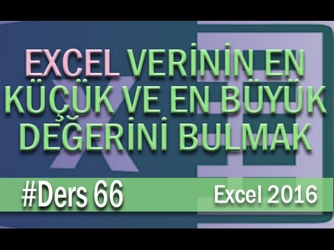 Verinin En Küçük ve En Büyük Değerini Bulmak | Excel Eğitimi #66