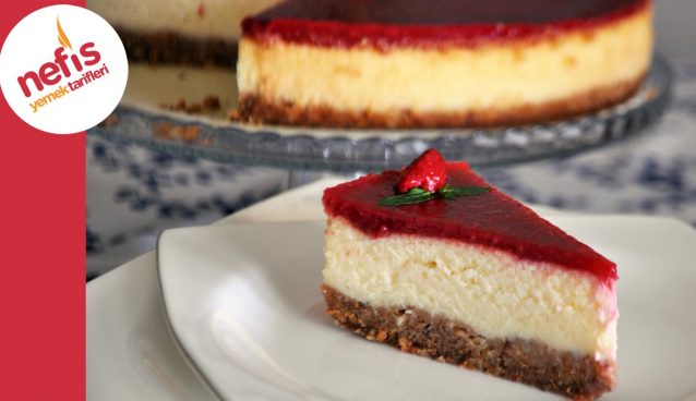 Frambuazlı Cheesecake Tarifi | Meyve Soslu Cheesecake | Nefis Yemek Tarifleri