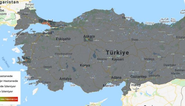 Türkiye Korona Virüs Haritası (Canlı)